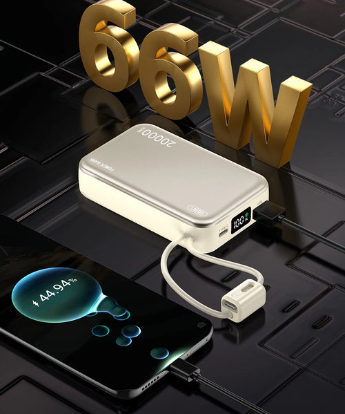 20000Mah 66W Fast Charge Power Bank CCC Certification with Cable for Samsung and Iphone